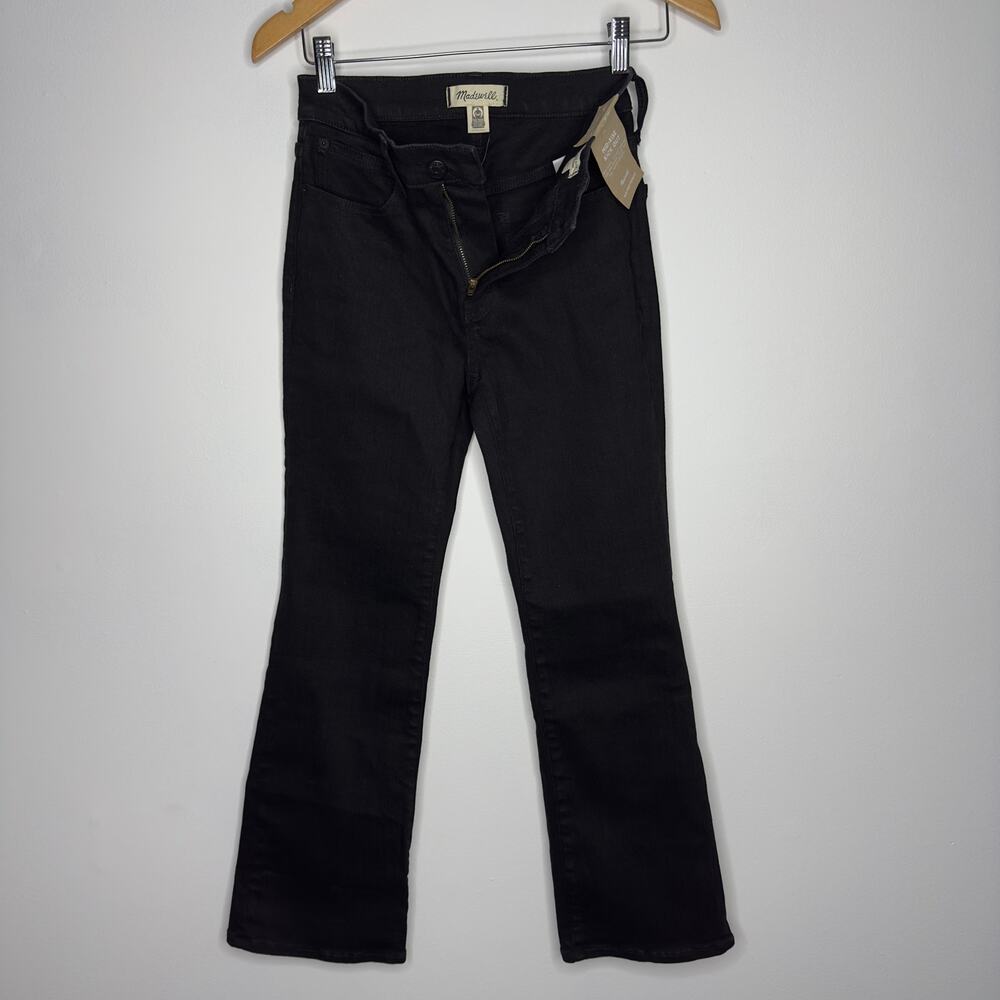 Madewell NWT Size 25 Black Mid Rise Kick Out Ankle Length Jeans
